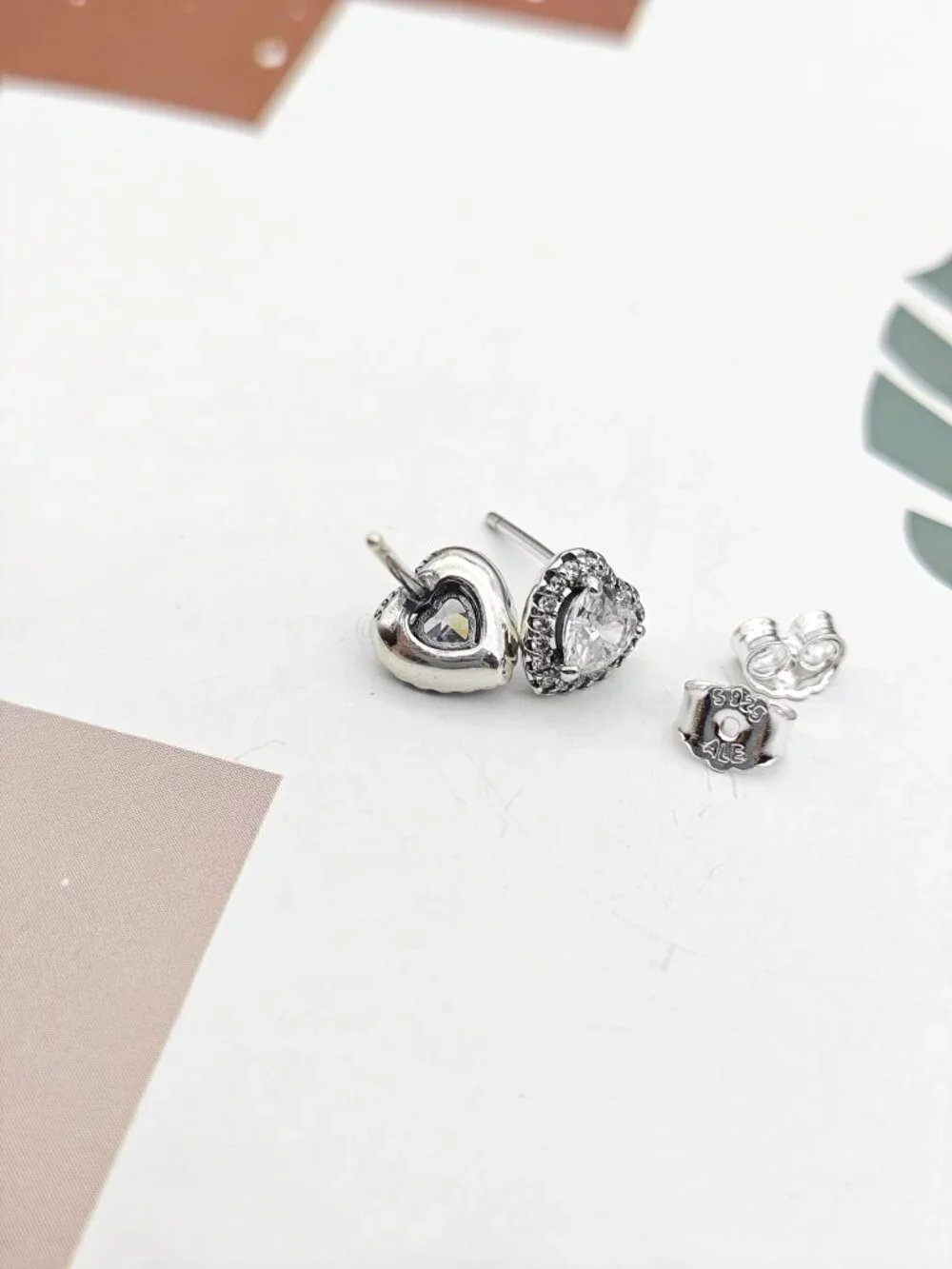 Pandora Elevated Heart Stud Earrings